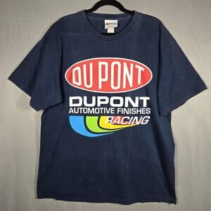 VTG 1999 Jeff Gordon DuPont Nutmeg Shirt Mens Large Blue NASCAR Chase 24 Racing